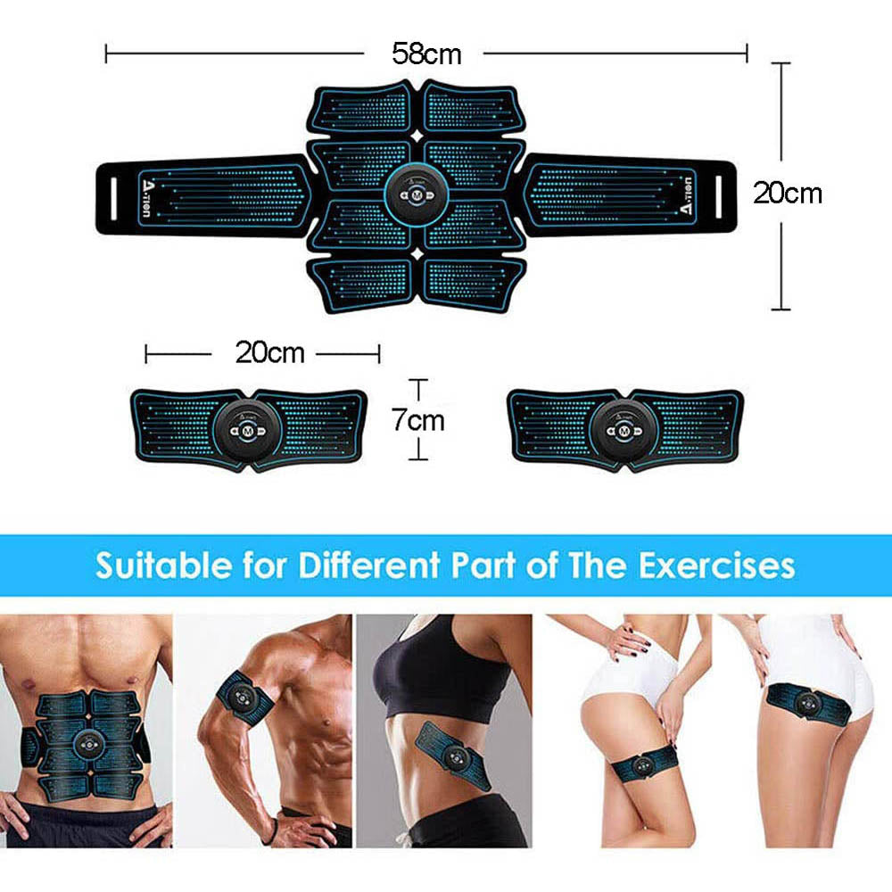 Get Toned and Sculpted Abs, Hips, and Buttocks with the Ultimate EMS Electric Muscle Stimulator - Your All-in-One Body Fitness Solution!
